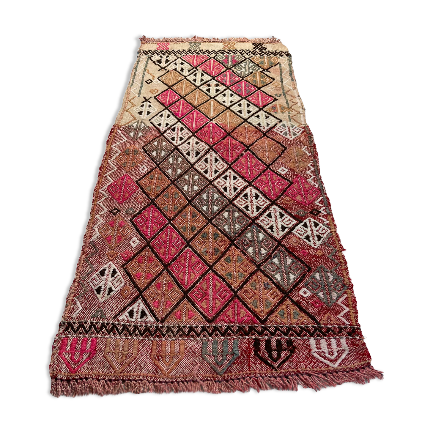 Vintage turkish kilim rug , cm