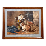 Watercolor to the two cats