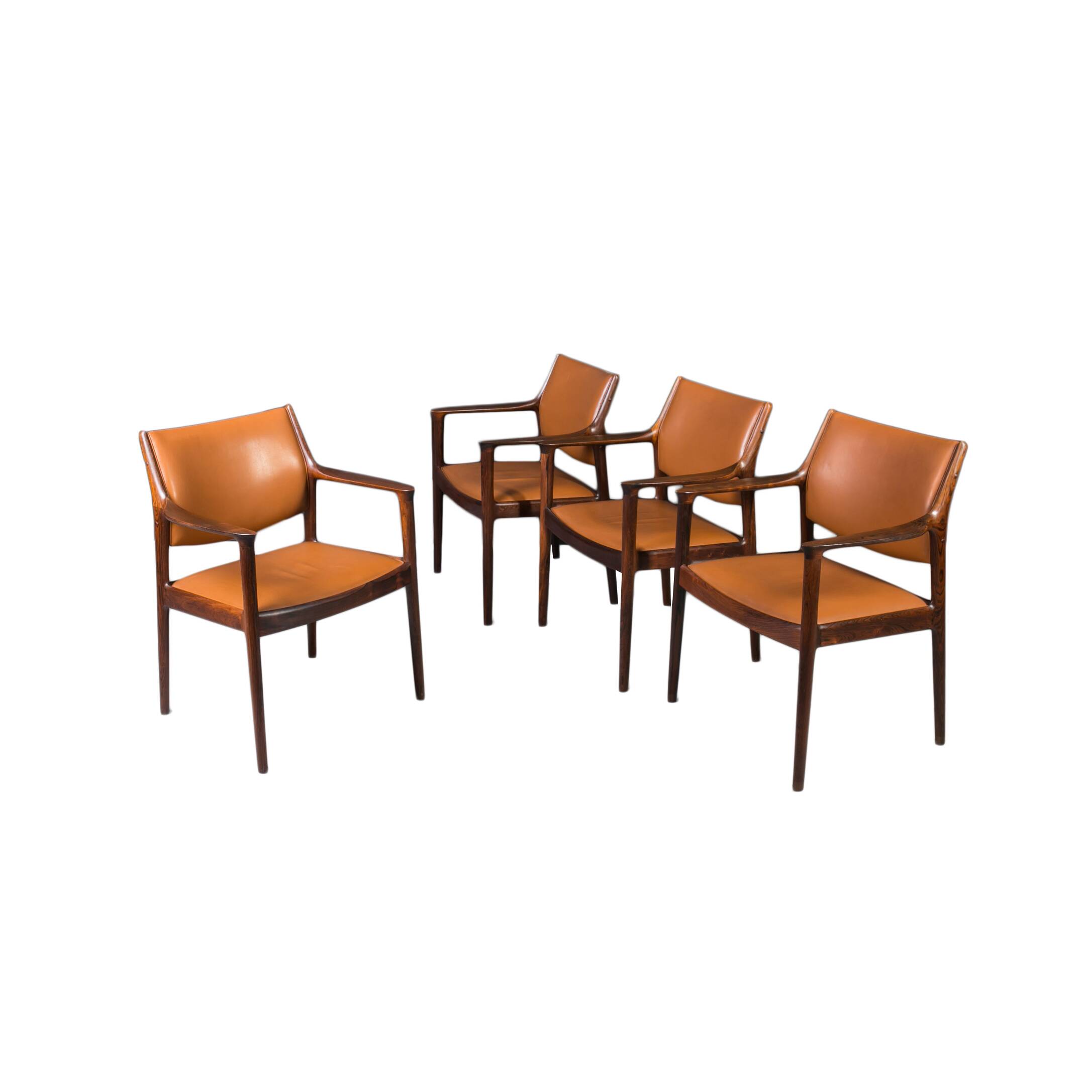 Set of 4  "Elton" Armchairs by Torbjørn Afdal, Norway, 1960s