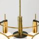 Mid-Century Modern Italian Brass and Opaline Chandelier