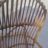 Rohe Noorwolde rattan rocking chair from the 60s
