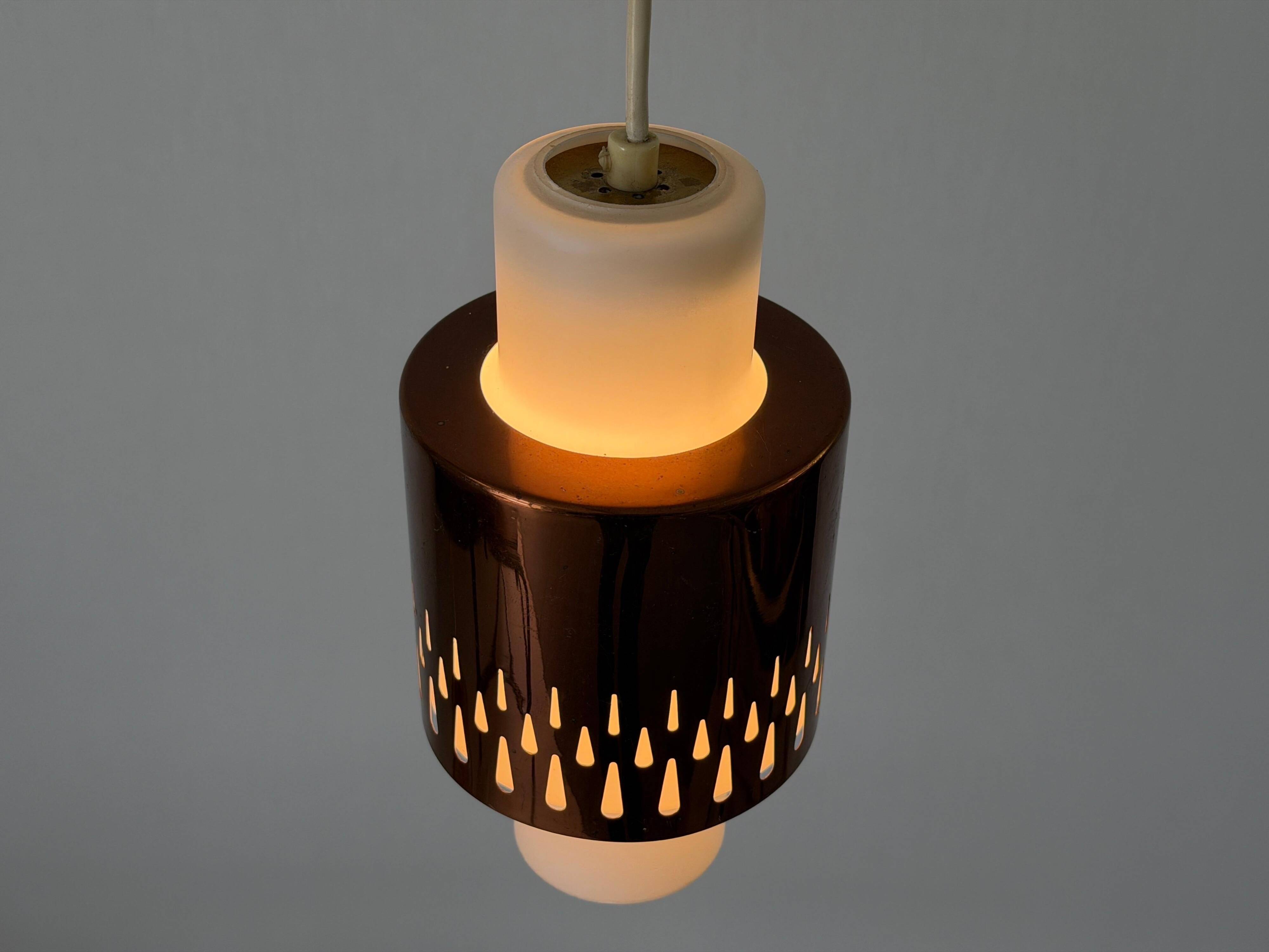 Mid-century brass and glass ceiling light, 1960s, Germany