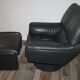 Fauteuil et ottoman cuir Leolux par Axel van Enthoven