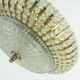 Glamorous 1960s mid century ceiling lamp ceiling fixture brass and glass