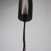 Lampe suspendue en verre en forme de cloche réglable des années 1970 en Tchécoslovaquie.