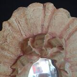Painted oval plaster mirror