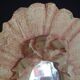 Oval painted plaster mirror