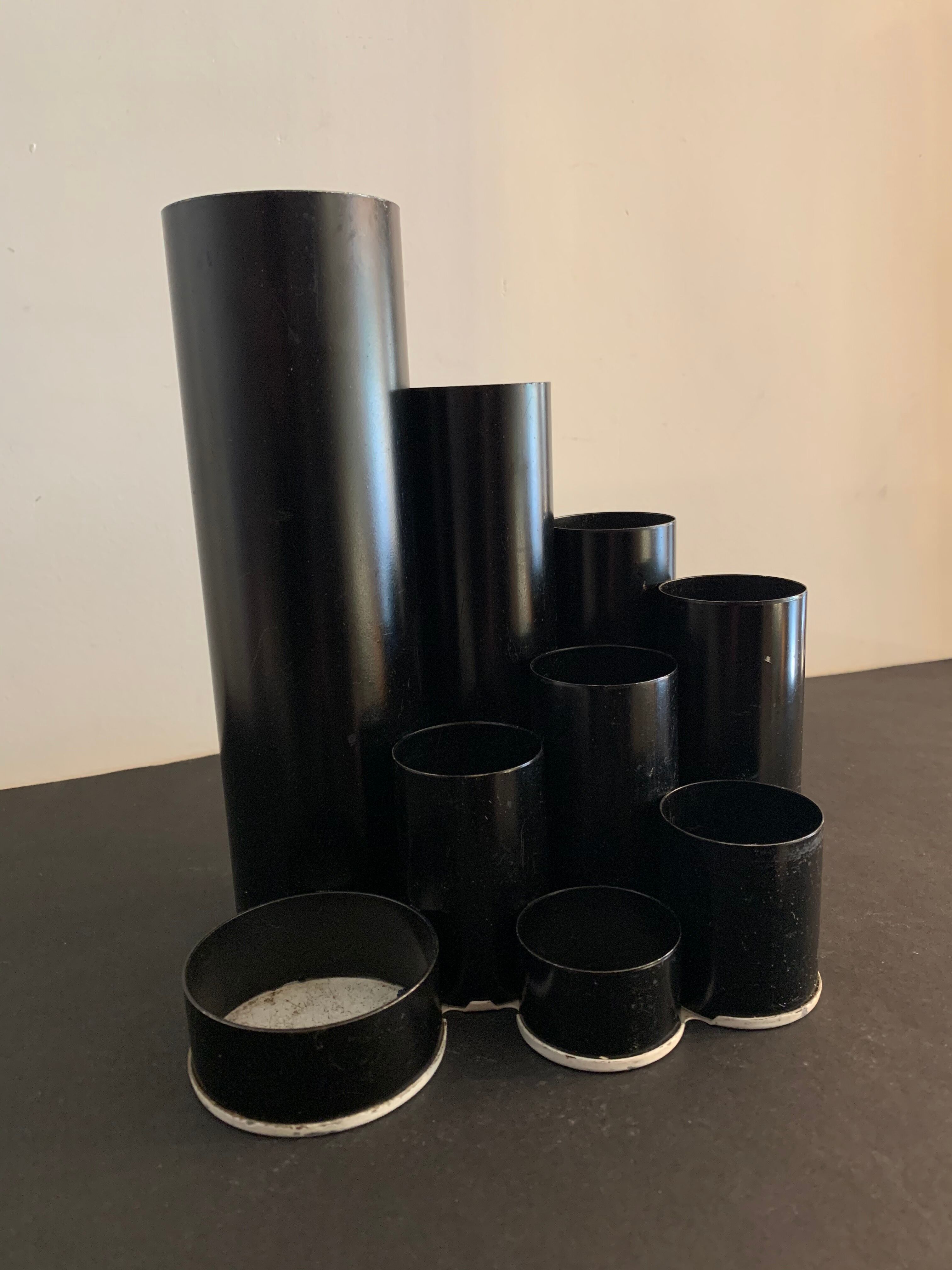 Office organizer wears black metal pencils Deyhle Germany 1970