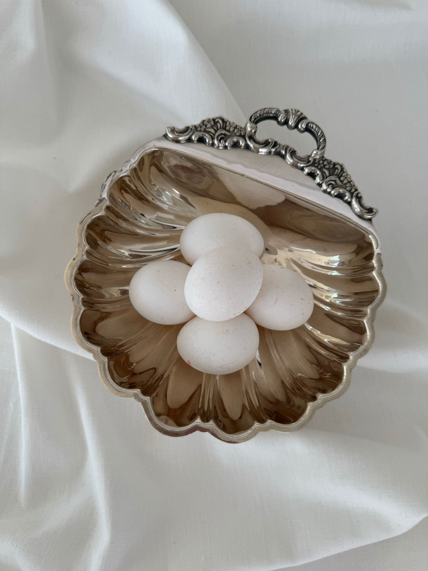 Vintage Silver Plated Shell Shaped Deep Bowl