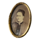 Antique Oval Frame gilded wood 15 cm x 10 cm