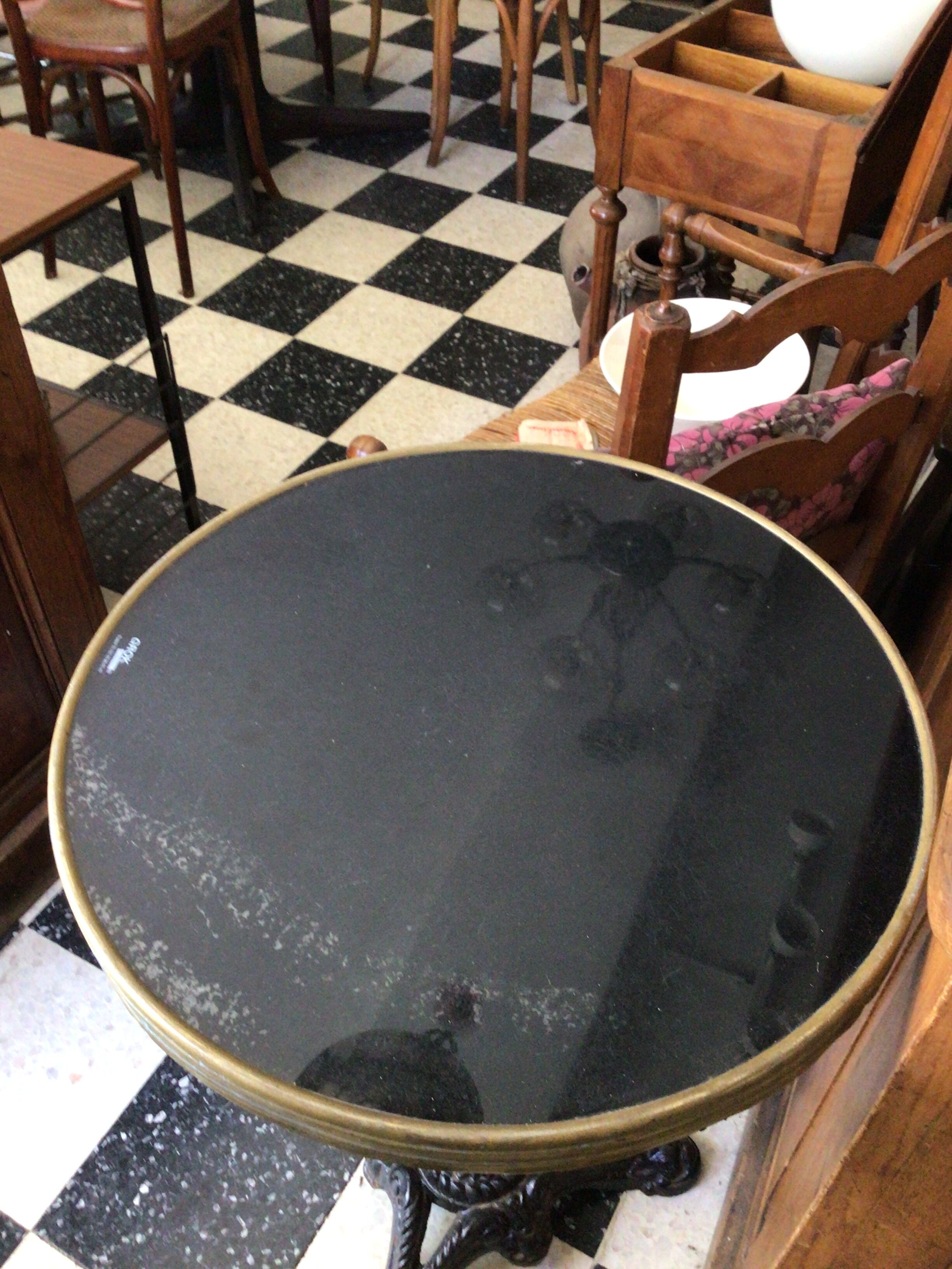 Bistro table cast iron legs