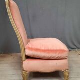 Chaise basse style Louis XV
