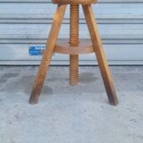 Solid wood screw workshop stool