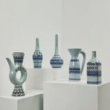 Set of 5 ceramic bottles by Roger Capron, Vallauris, circa 1960