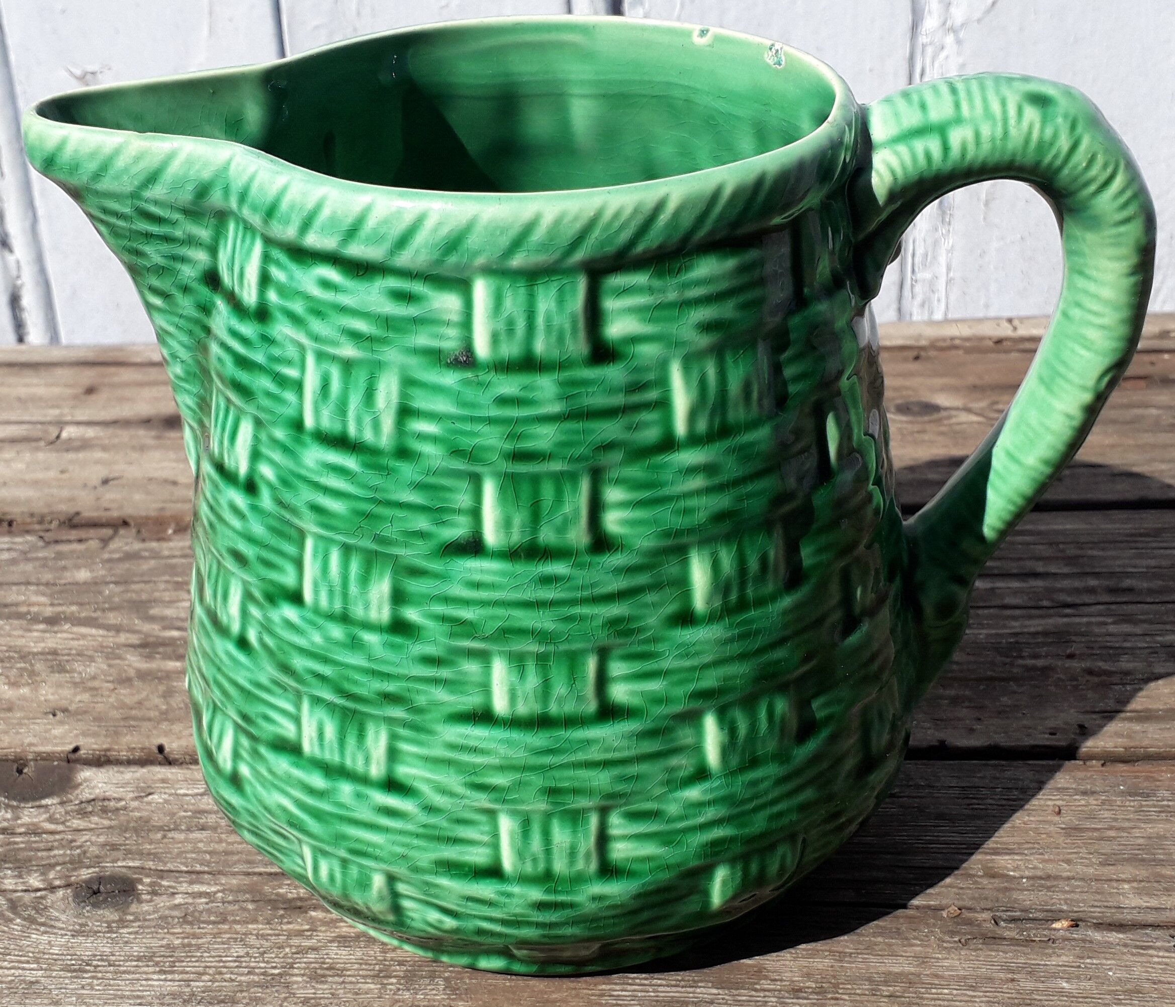 Pitcher digoin sarreguemines green