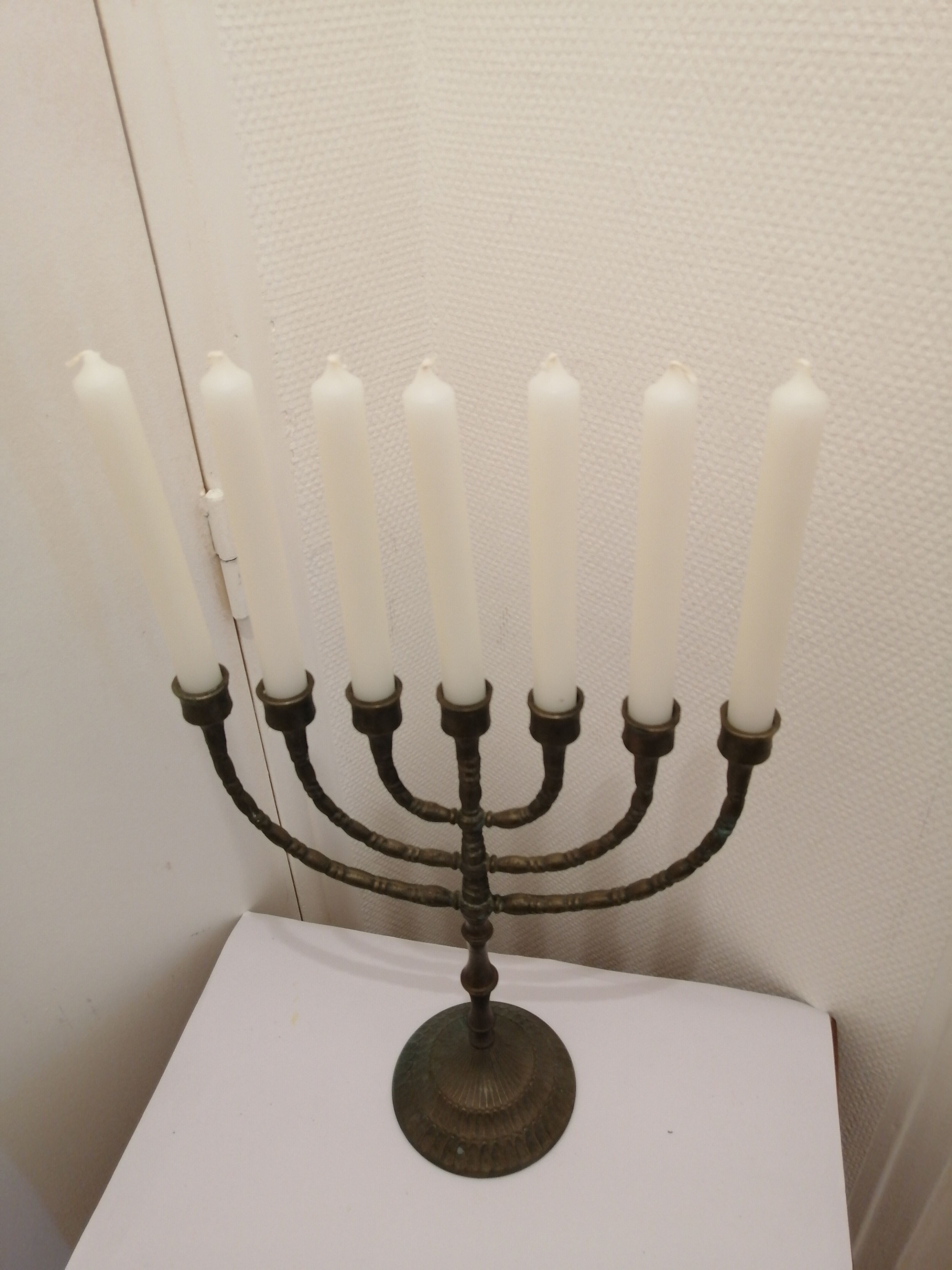 Hebreu worship candlestick menorah hanukkia 7 branches
