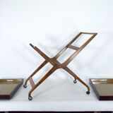 Mid-Century Wood and Formica Bar Cart, Italy 1950s.