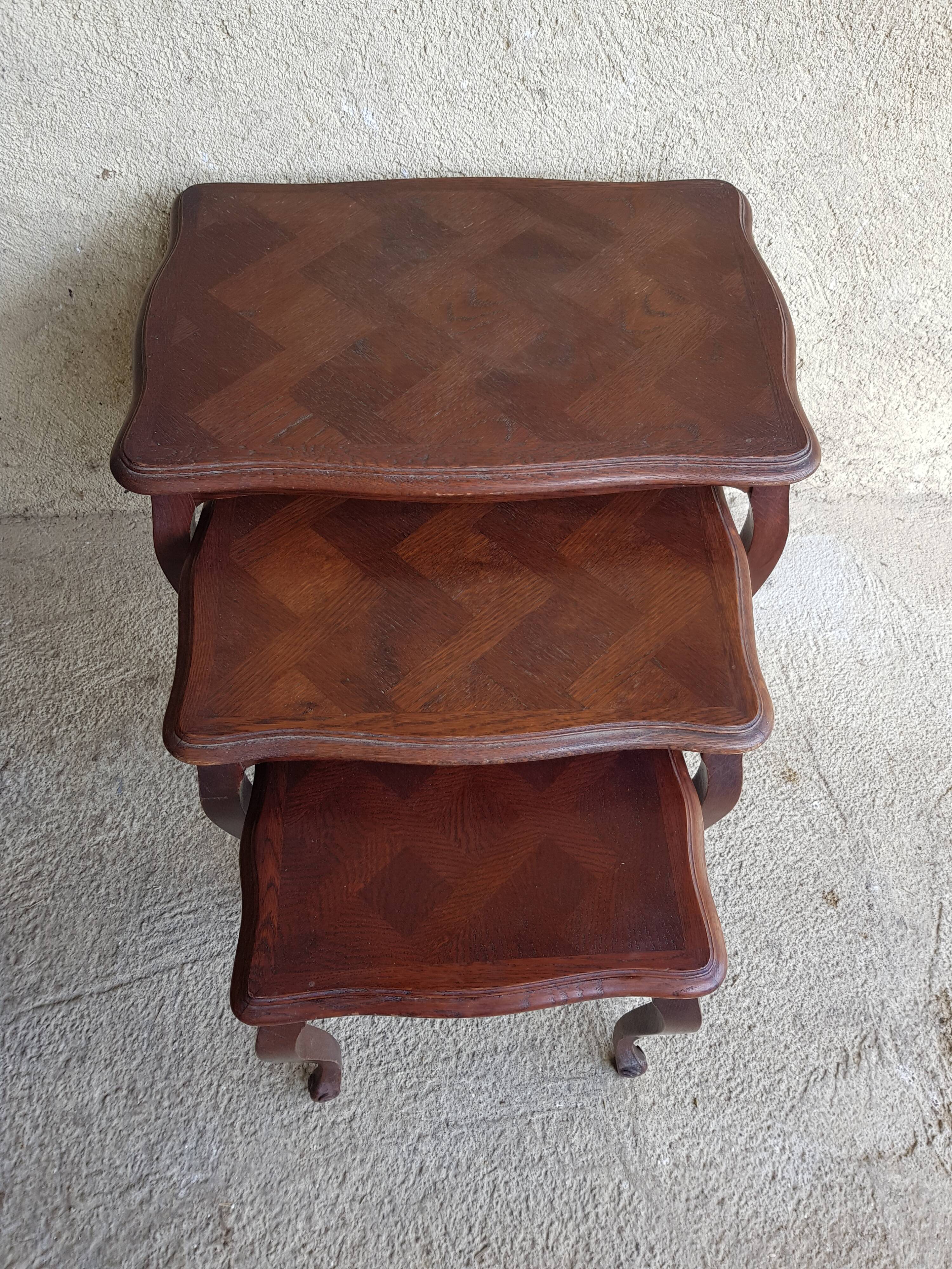 Walnut pull out tables