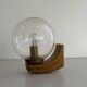 Simple glass and brass wall light from the mid-century, 1960, Germany.