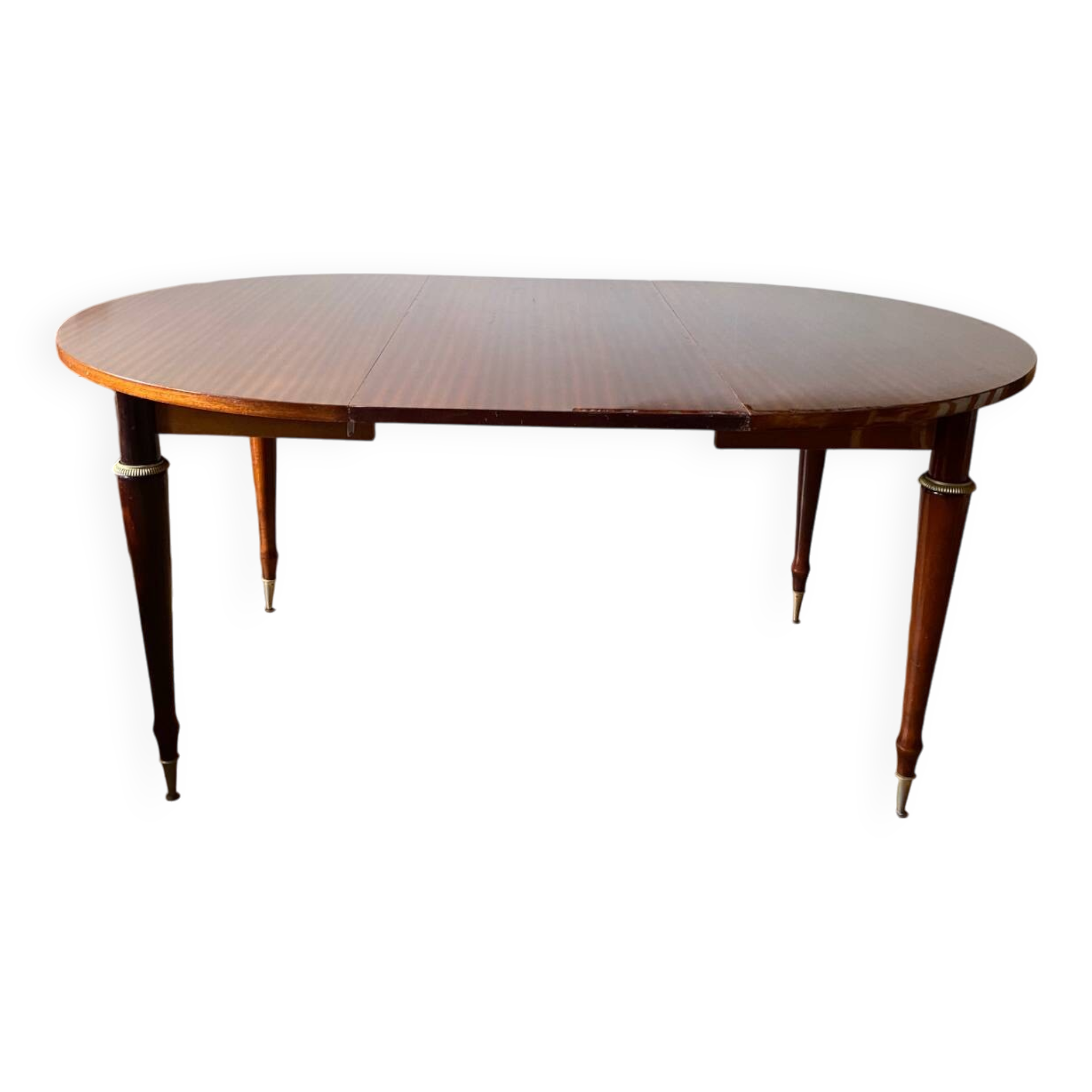 Round mahogany table with extension