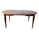 Table ronde acajou avec rallonge
