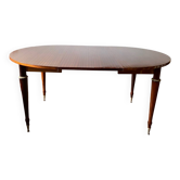 Table ronde acajou avec rallonge