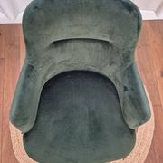 Fauteuil design italien torre 1961 – modèle da vinci 02 – velours vert