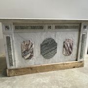 Meuble de métier comptoir marbre boucherie 1920