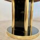 Ancienne table noir laqué et laiton design italien des années 70 à rallonges vintage
