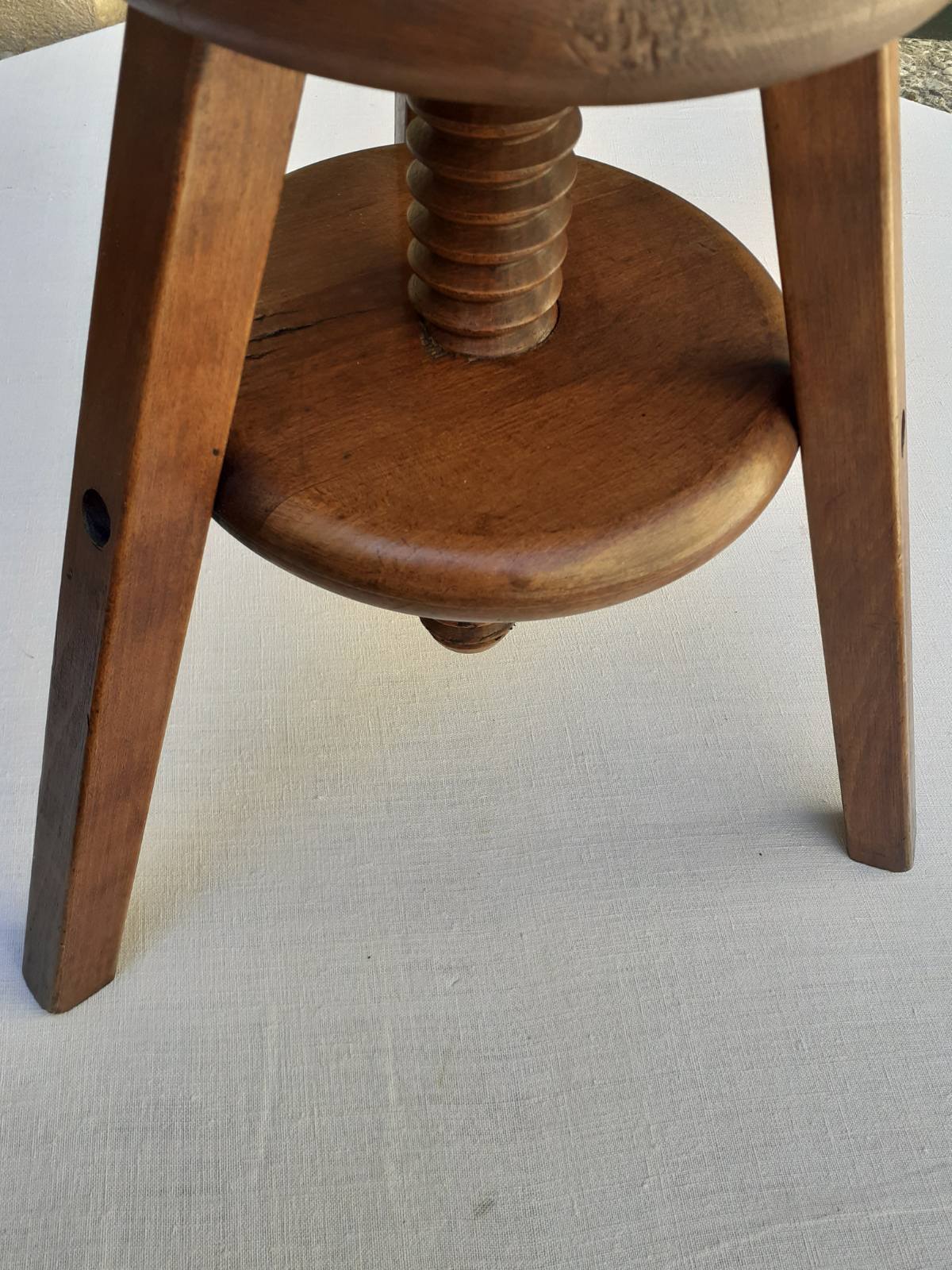 Wooden workshop stool