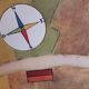 50s school poster Rossignol collection, autumn-the village plan