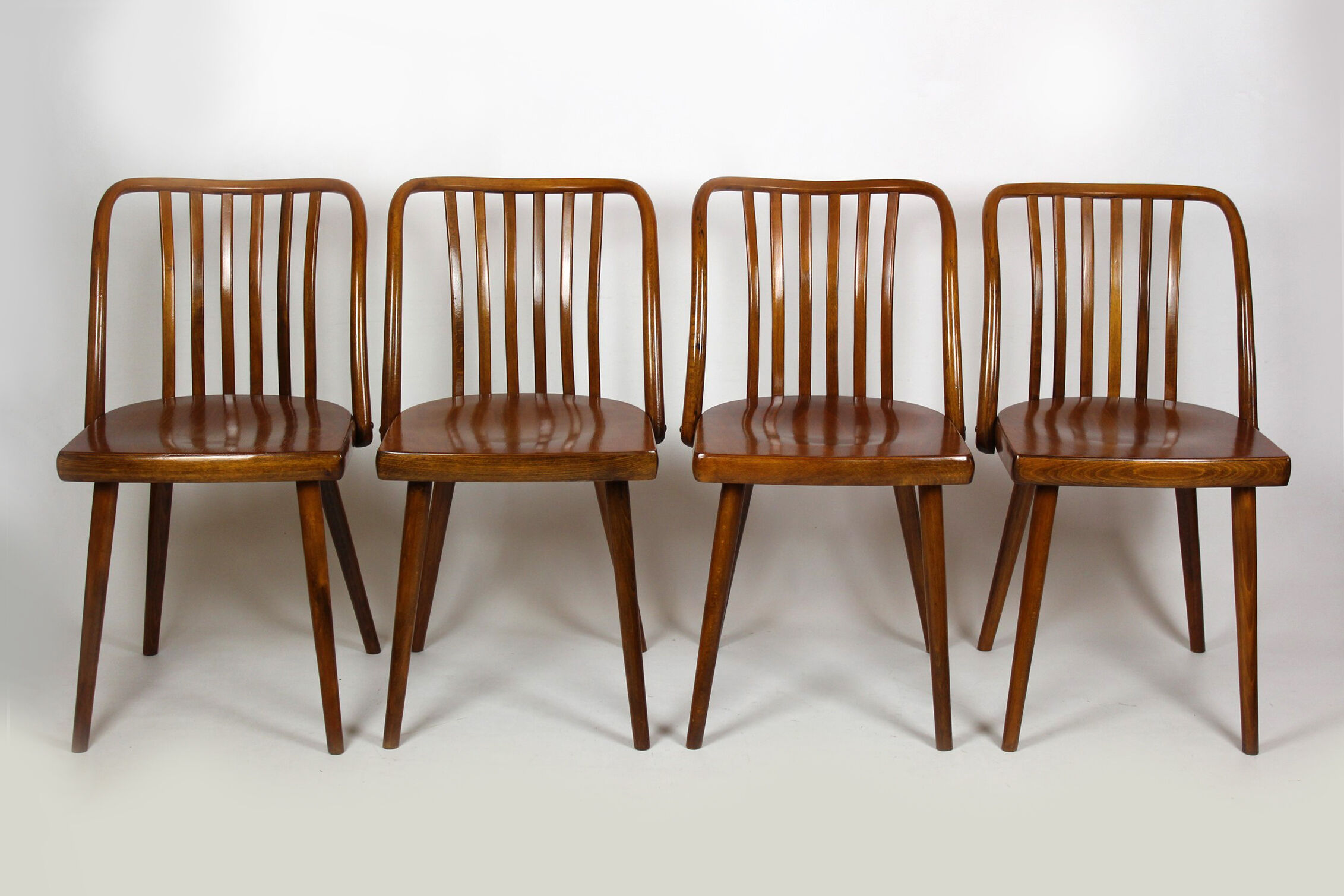 Czech wooden chairs by Antonin Suman for Ton 1960