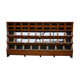 Very large Dutch oak showcase for grocery or haberdashery, 1920s-1930s