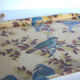 Fiber service tray, bird decorations, vintage