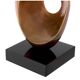 Pair of table lamps in patinated brass and black granite base.