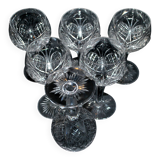BACCARAT Set of 6 CRYSTAL wine glasses model 9157 size 9247 Year 1907 H15cm