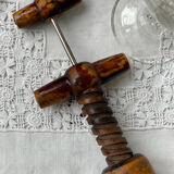 Old wooden corkscrew