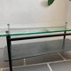 Vintage glass and steel coffee table Years 50