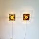 Geometric Space Age Wall Lamps In Layered Plexiglass By Herda Verlichting, The Netherlands 1970S