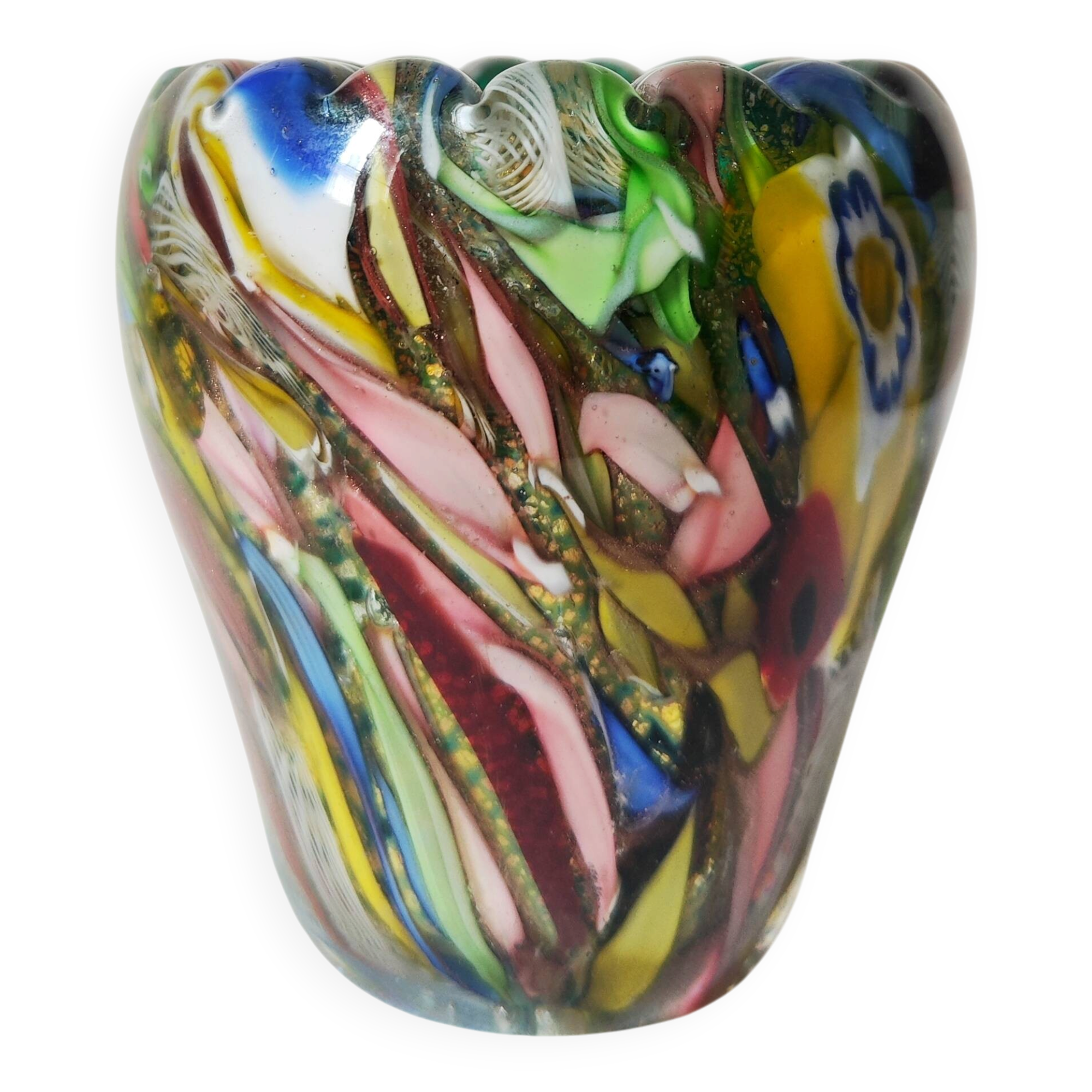 Millefiori vase Murano 1960