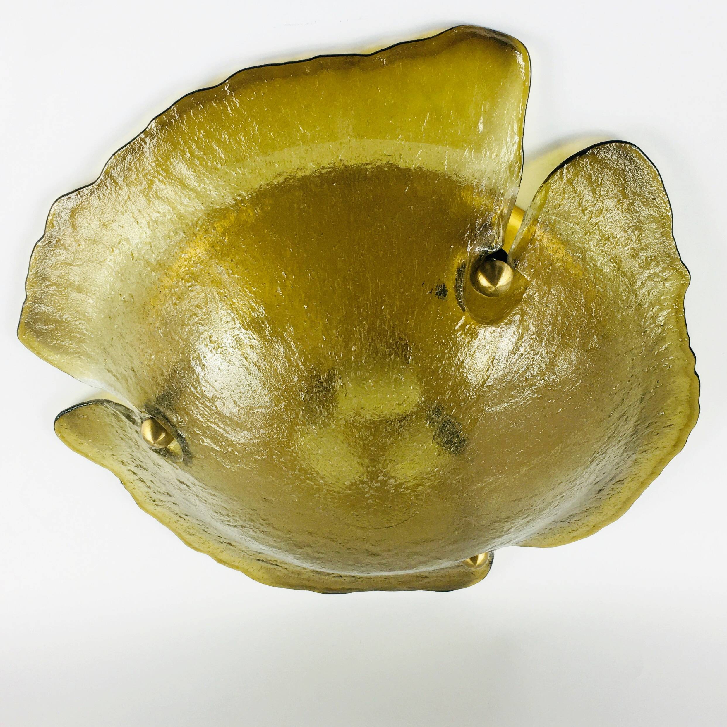 Grand plafonnier en verre de Murano en forme de fleur de Peill & Putzler, années 1970