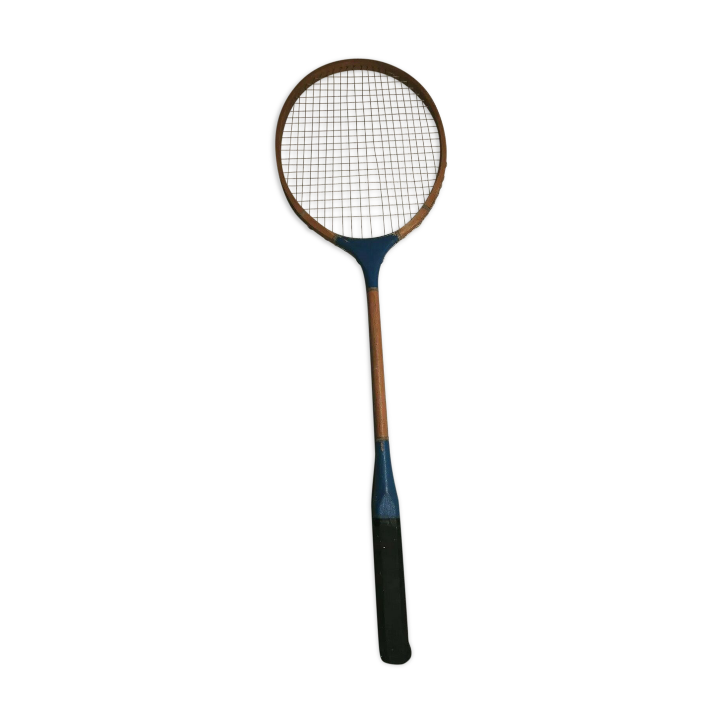 Vintage blue flash wood badminton racket
