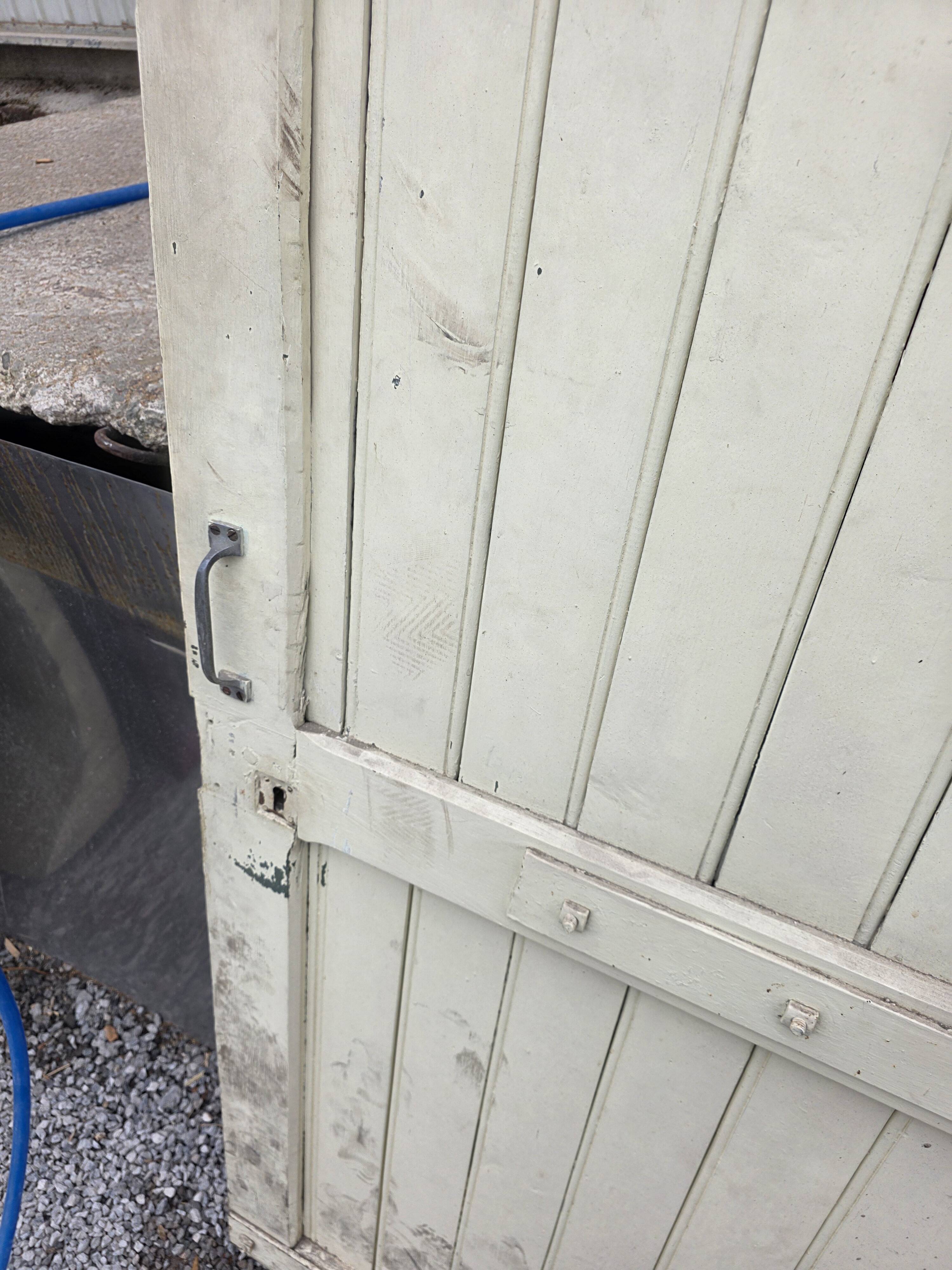 19th-century solid oak barn door