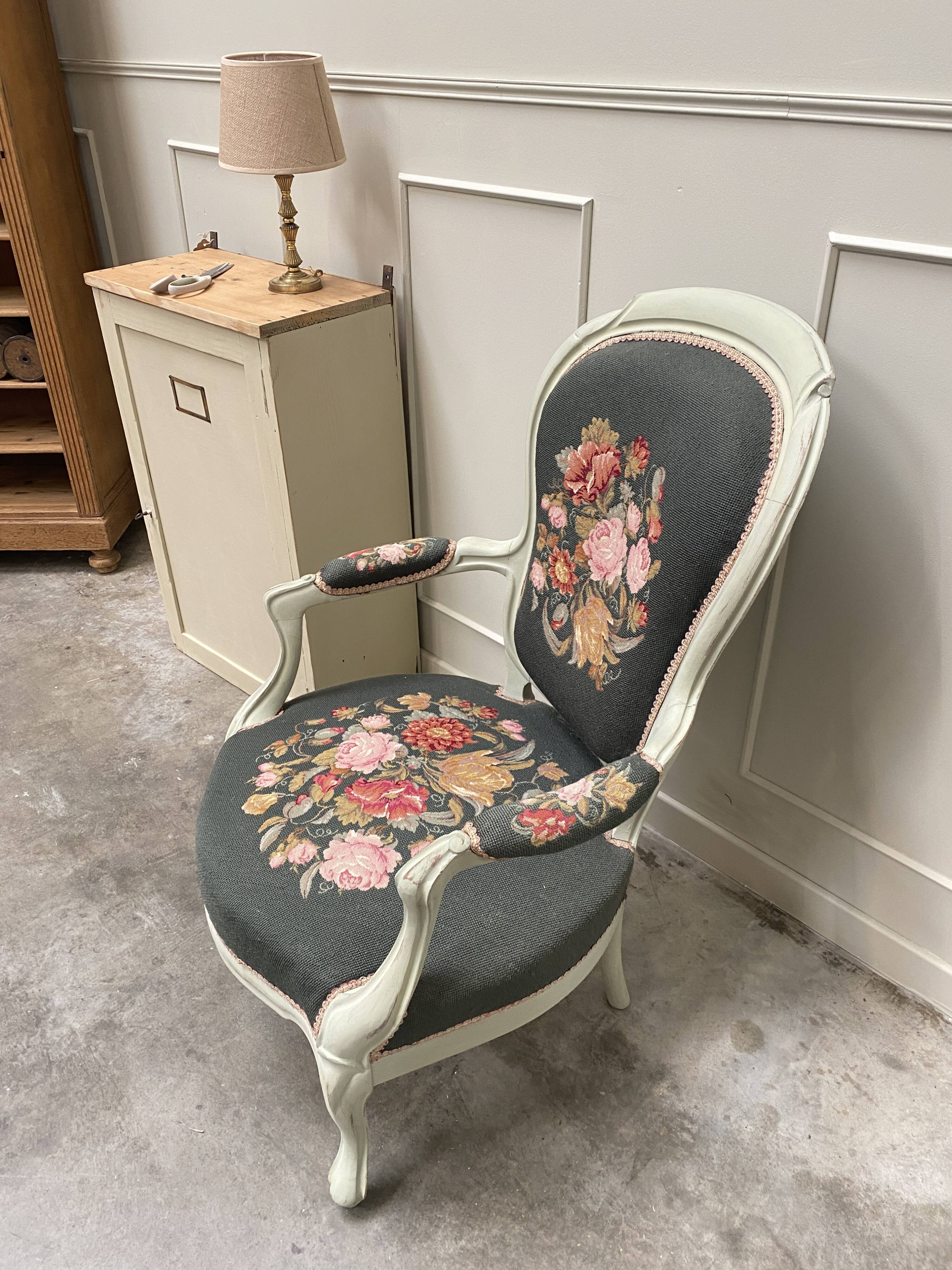 Fauteuil Louis XV rénové