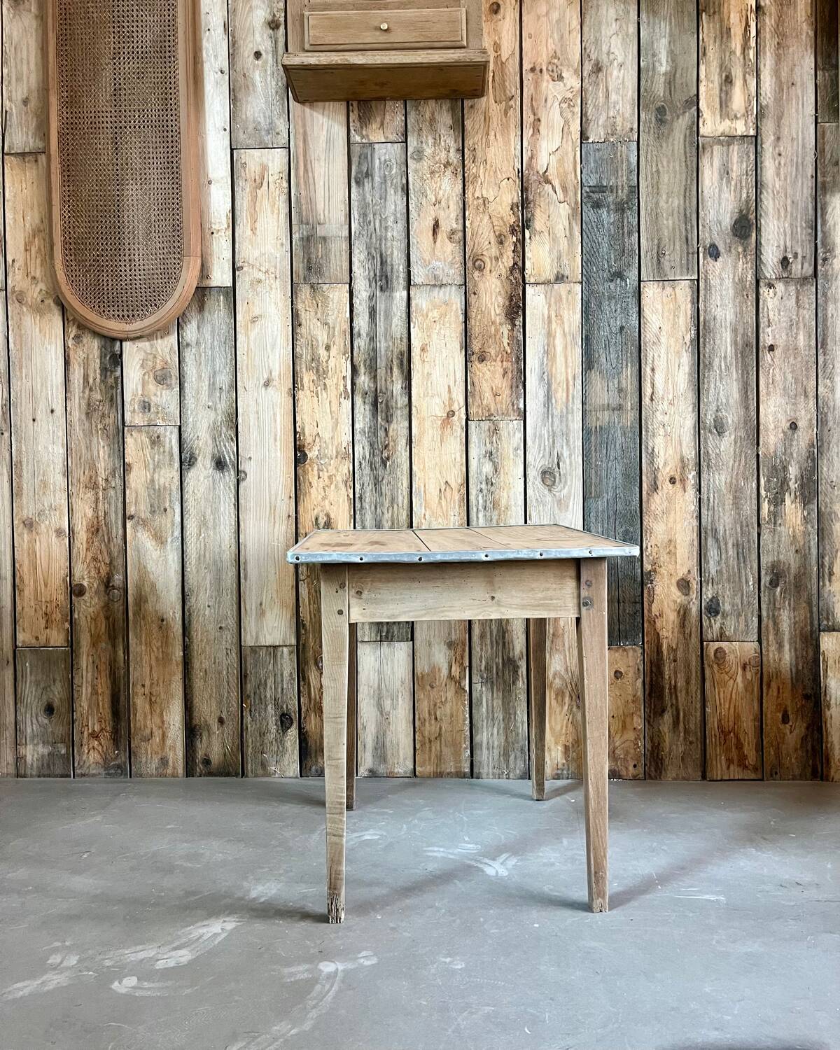 Wood and metal table