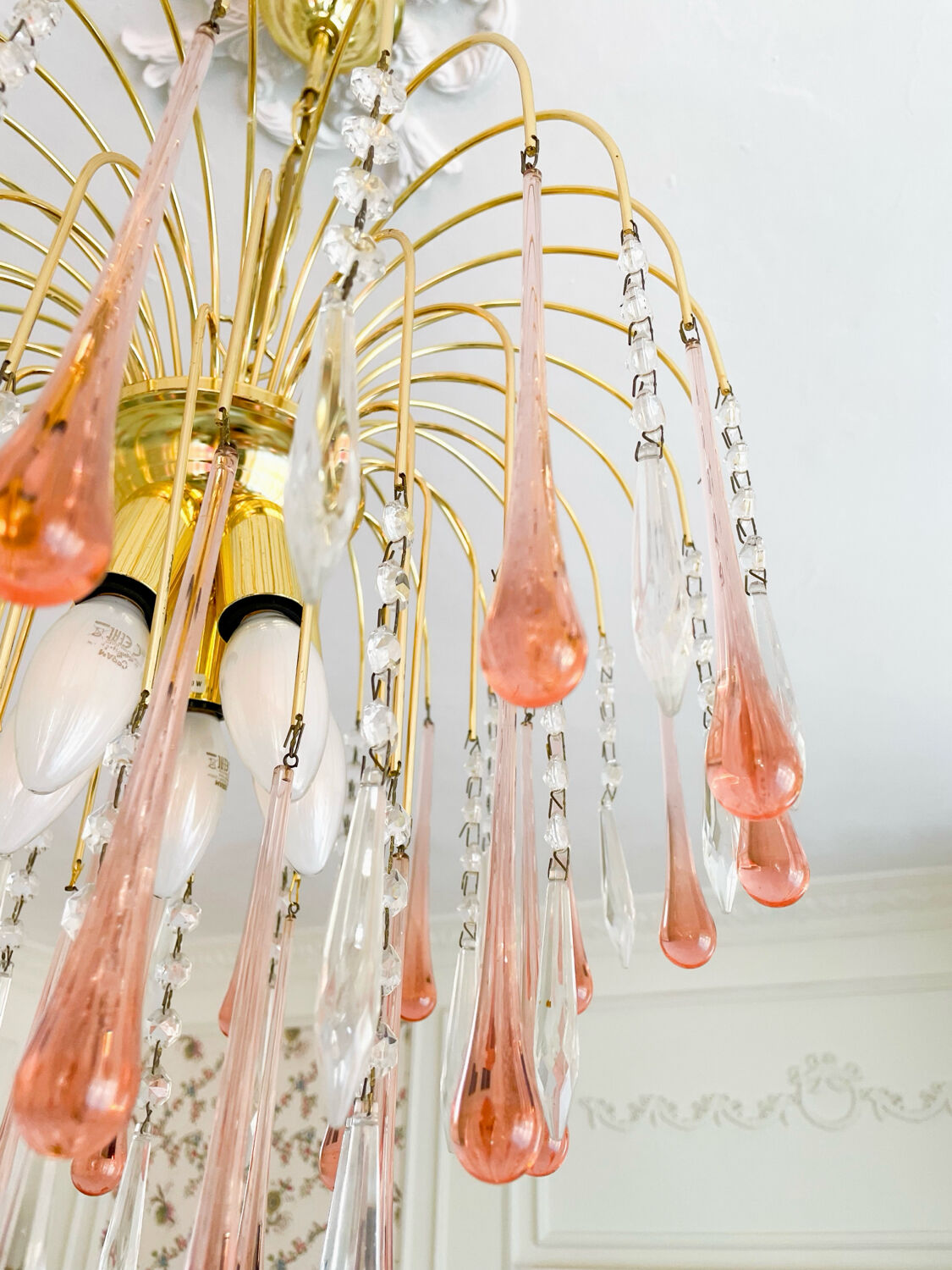 Lustre vintage en verre de Murano – Années 60, Italie