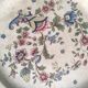 Vintage French round serving plate faience de Rouen, representing a horn of plenty