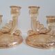 DuO pink glass candle holders