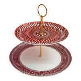 Baccarat Arcadia Rouge Two-Tier Porcelain Étagère