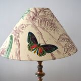 Lampshade, vintage toile de Jouy fabric, botanical